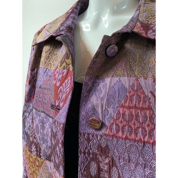 Coldwater Creek Womens Jacket Coat Multicolor Purp - Picture 10 of 12